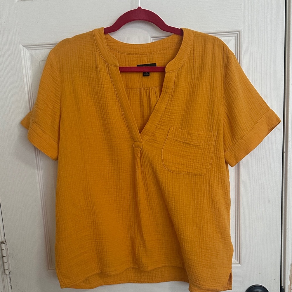 J Crew Mustard Yellow Top